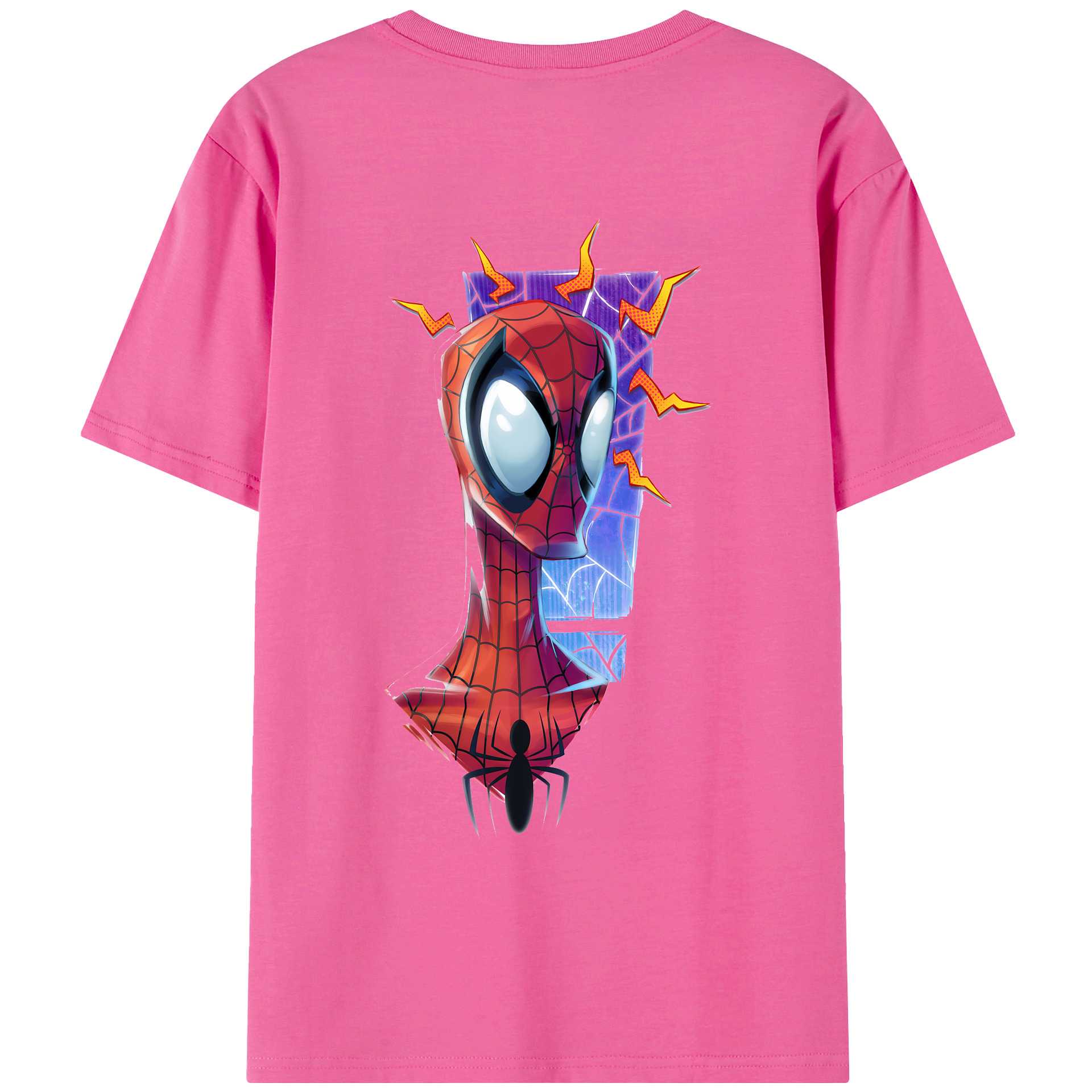 （画像用） Spider Man スパイダーマン レディース半袖Tシャツ(バックプリント)